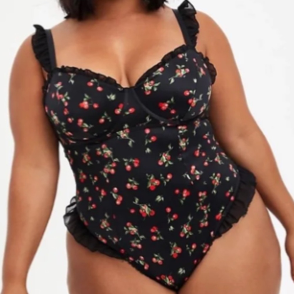 Torrid Cherry Thong Bodysuit